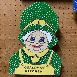 Handmade Green Grandma’s Kitchen Wall Art